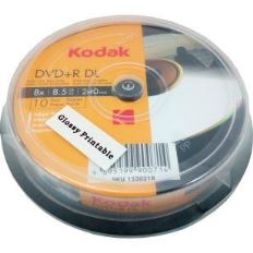 Blu-Ray Kodak full printabil lucios, 8.5GB, 8x, cake box 10 discuri